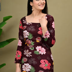 Short Length Full-sleeve Kurti with Corset Back Dori