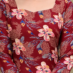 Short Length Full-sleeve Kurti with Corset Back Dori