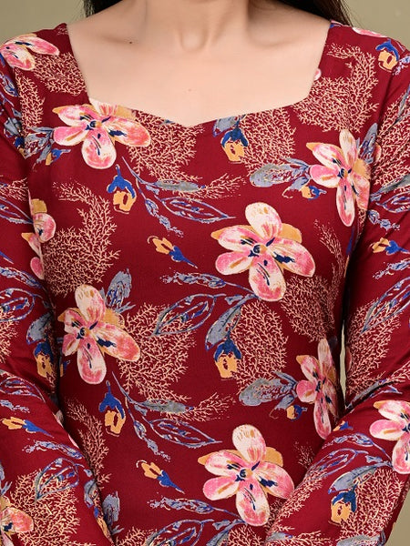 Short Length Full-sleeve Kurti with Corset Back Dori