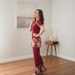 Trendy Printed Coord Set with Short Kurti and Palazzo