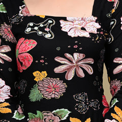 Short Length Full-sleeve Kurti with Corset Back Dori