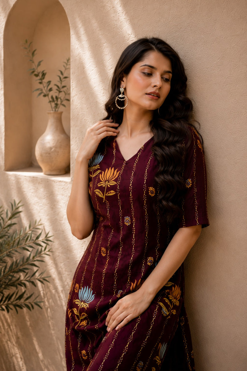Classic Printed Coord Set for Daily and Casual Wear