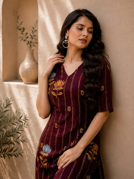 Classic Printed Coord Set for Daily and Casual Wear