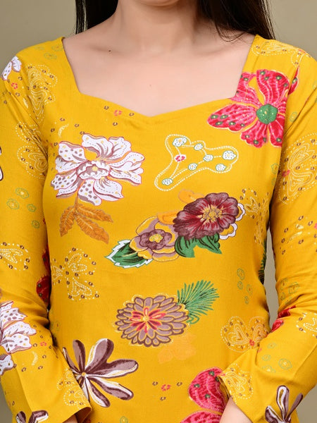Short Length Full-sleeve Kurti with Corset Back Dori
