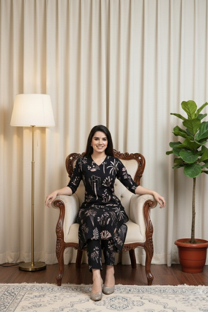 Classic Printed Coord Set for Daily and Casual Wear