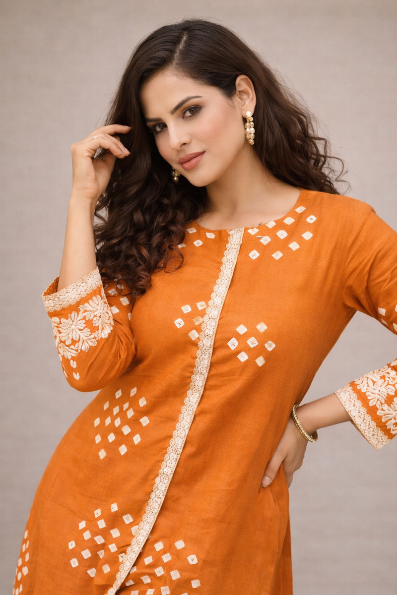 Classic Embroidered Coord Set for Daily and Casual Wear