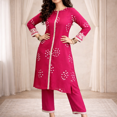 Classic Embroidered Coord Set for Daily and Casual Wear