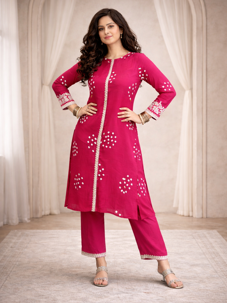 Classic Embroidered Coord Set for Daily and Casual Wear