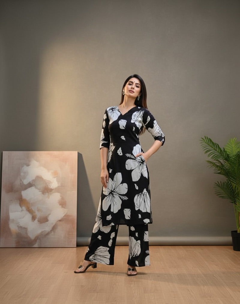 Classic Printed Coord Set for Daily and Casual Wear