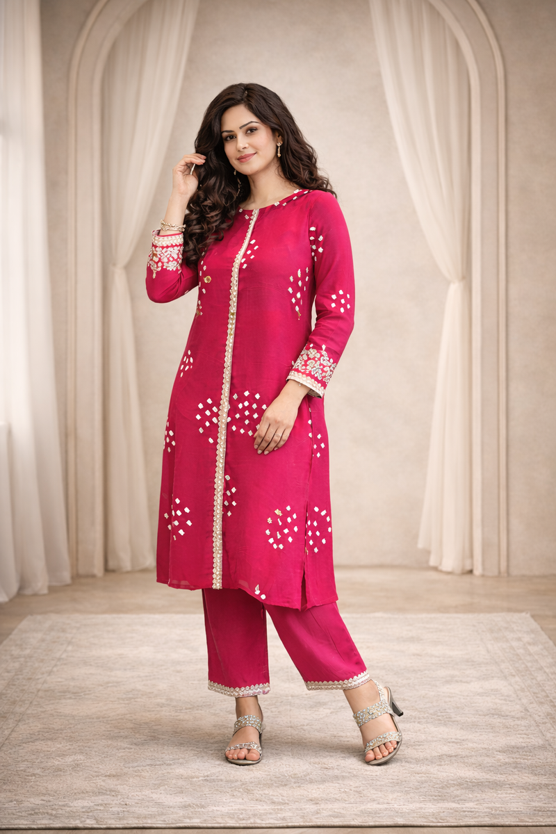 Classic Embroidered Coord Set for Daily and Casual Wear