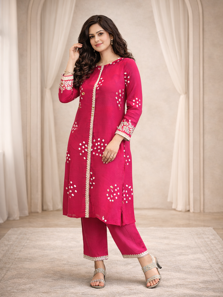 Classic Embroidered Coord Set for Daily and Casual Wear