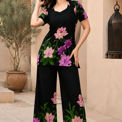 Trendy Printed Coord Set with Short Kurti and Palazzo