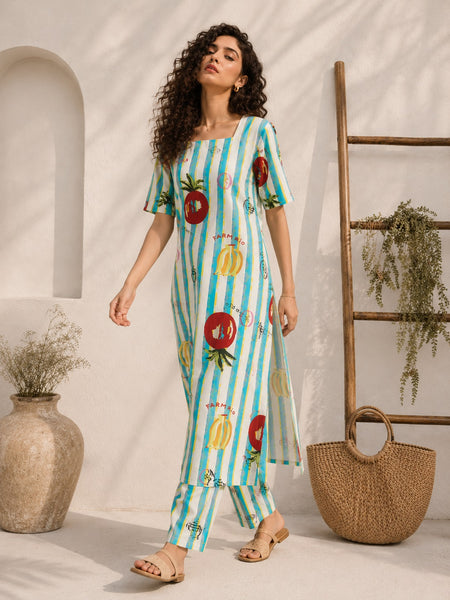 Classic Printed Coord Set for Daily and Casual Wear