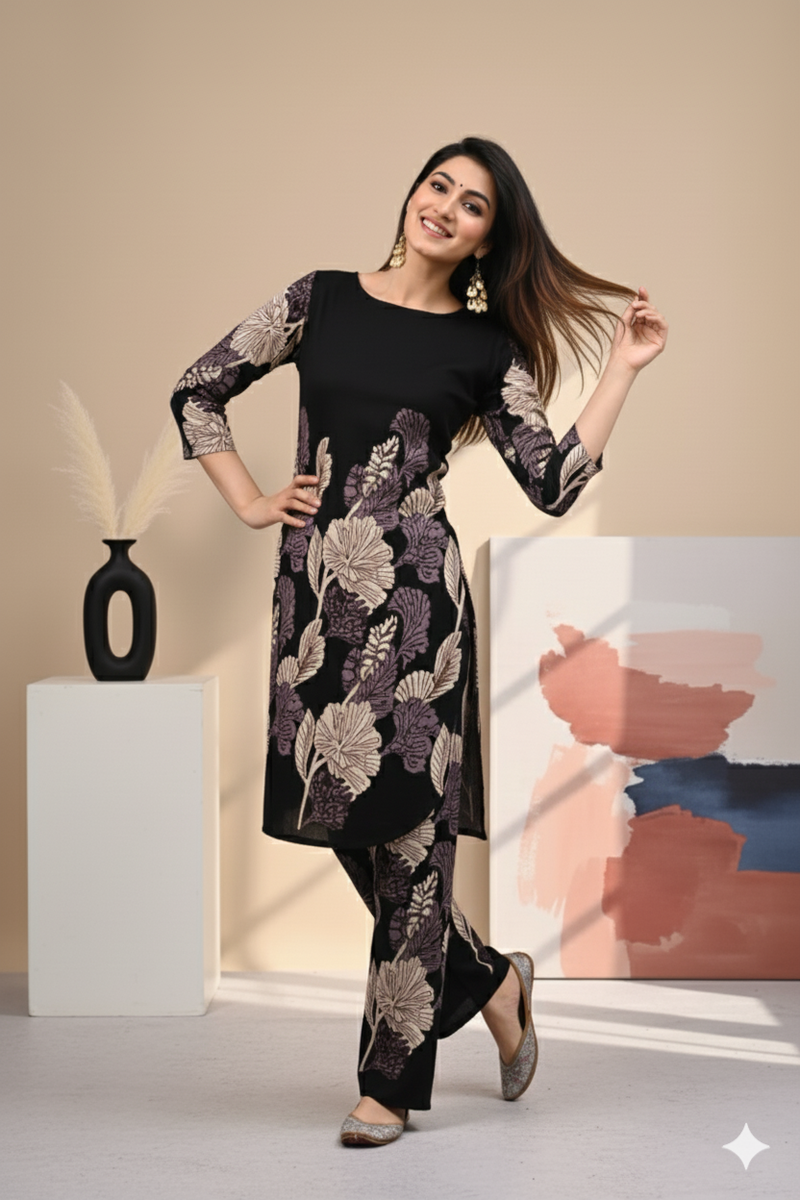 Classic Printed Coord Set for Daily and Casual Wear