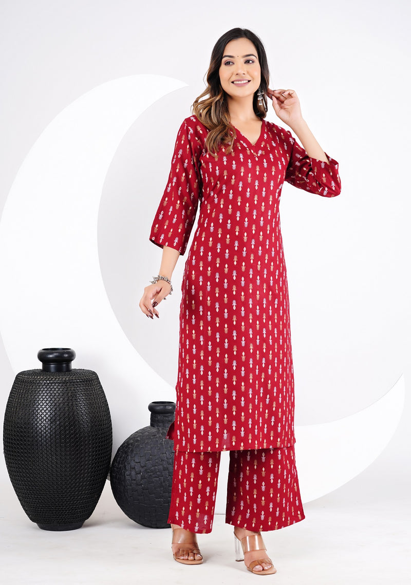 Classic Printed Coord Set for Daily and Casual Wear