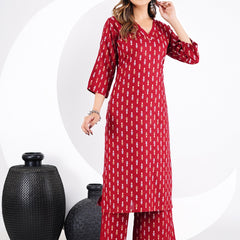 Classic Printed Coord Set for Daily and Casual Wear