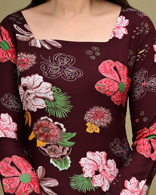 Short Length Full-sleeve Kurti with Corset Back Dori