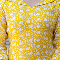 Yellow Printed Co-ord Set for Women