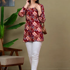 Short Length Full-sleeve Kurti with Corset Back Dori