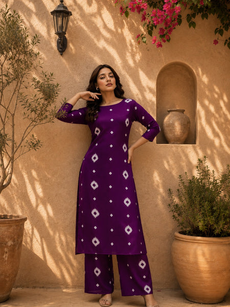 Classic Printed Coord Set for Daily and Casual Wear