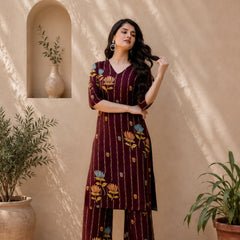Classic Printed Coord Set for Daily and Casual Wear