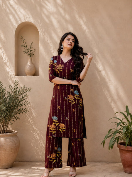 Classic Printed Coord Set for Daily and Casual Wear