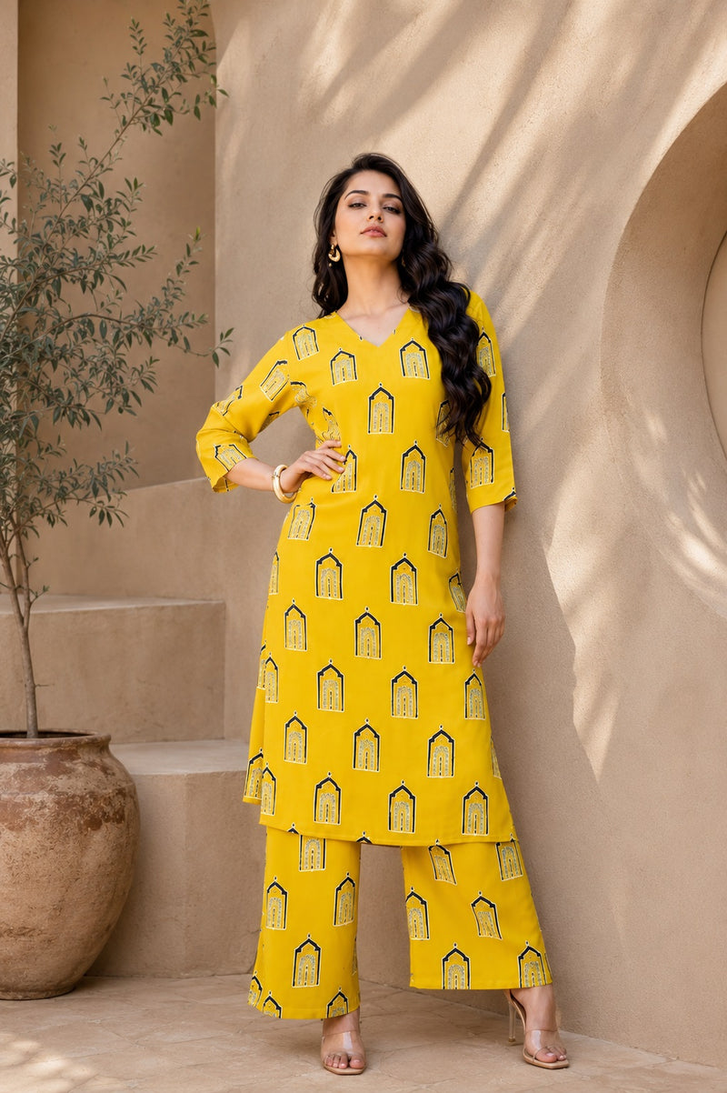 Classic Printed Coord Set for Daily and Casual Wear