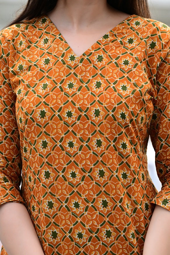 Classic Printed Pure Cotton Kurta, Palazzo and Dupatta Set for Festive wear