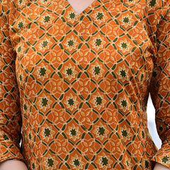 Classic Printed Pure Cotton Kurta, Palazzo and Dupatta Set for Festive wear