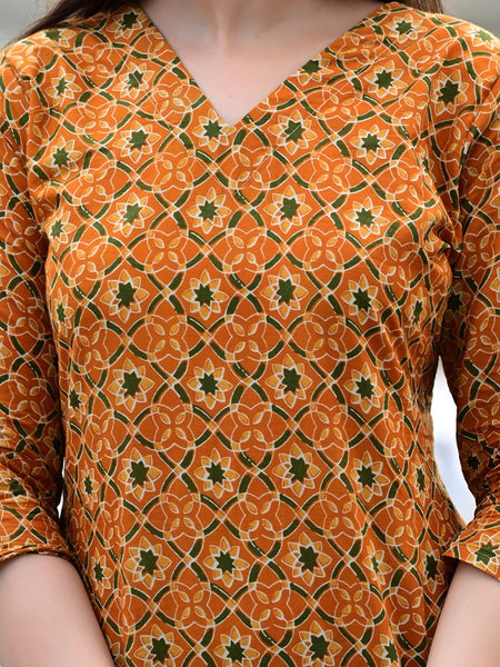 Classic Printed Pure Cotton Kurta, Palazzo and Dupatta Set for Festive wear