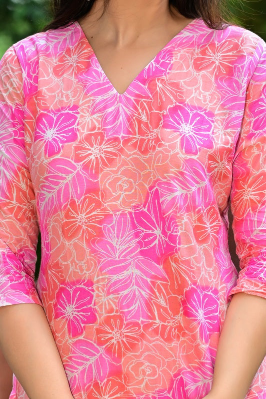 Classic Printed Pure Cotton Kurta, Palazzo and Dupatta Set for Festive wear