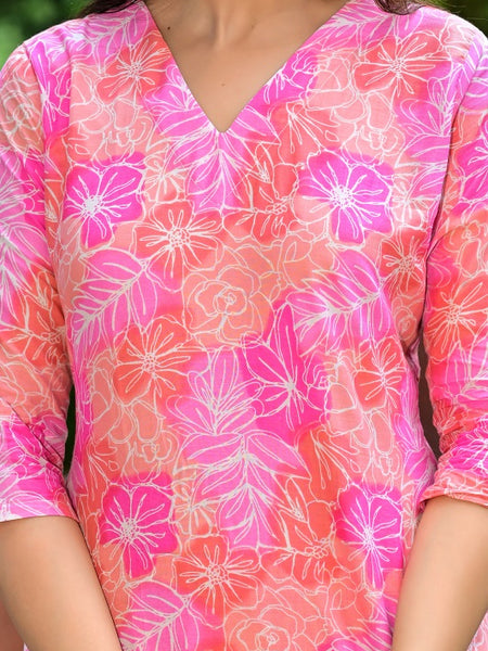 Classic Printed Pure Cotton Kurta, Palazzo and Dupatta Set for Festive wear