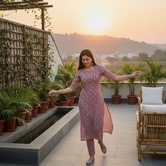 Classic Printed Coord Set for Daily and Casual Wear