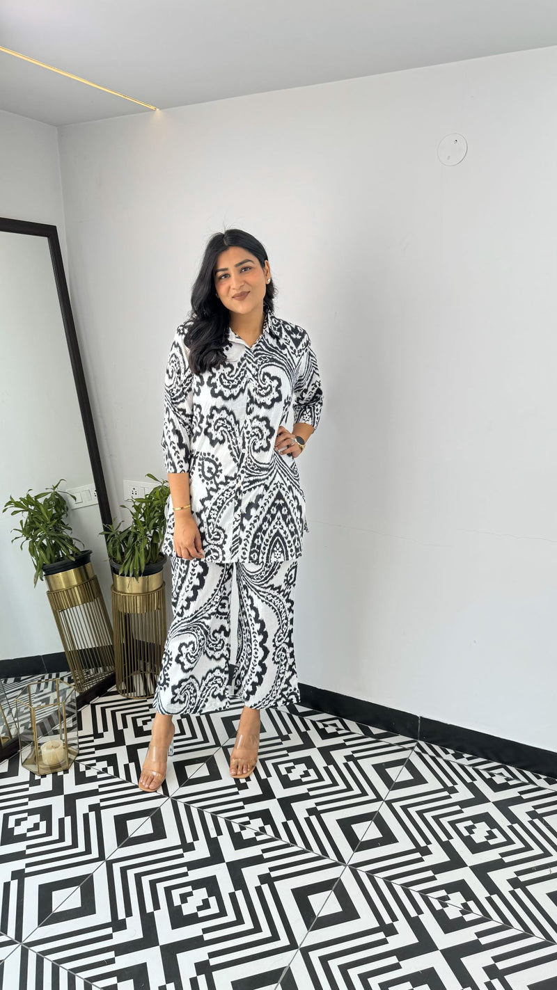 Classic Printed Coord Set for Daily and Casual Wear