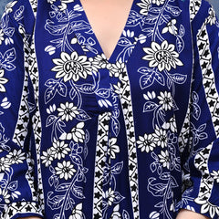 Casual & Comfortable Blue Printed Dress for Women with Pocket