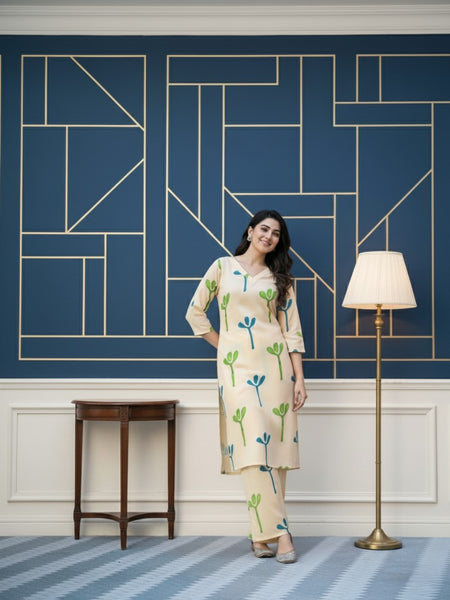 Classic Printed Coord Set for Daily and Casual Wear