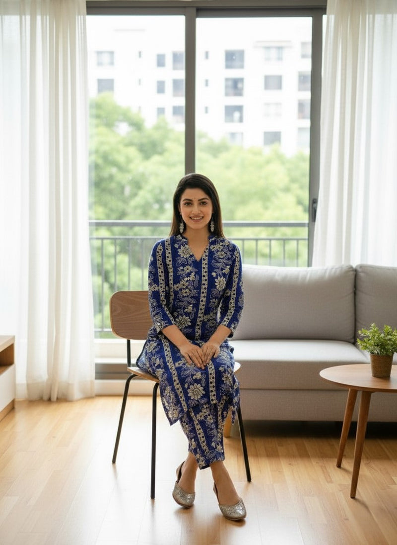 Classic Printed Coord Set for Daily and Casual Wear