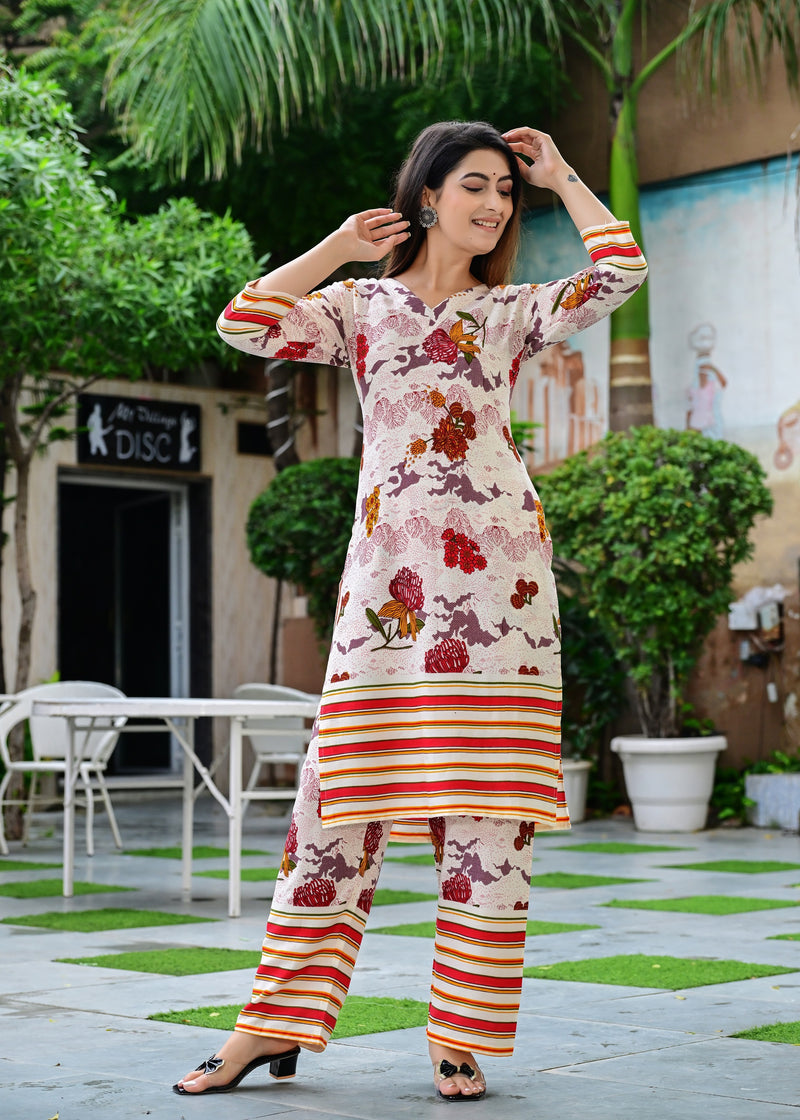 Classic Printed Coord Set for Daily and Casual Wear