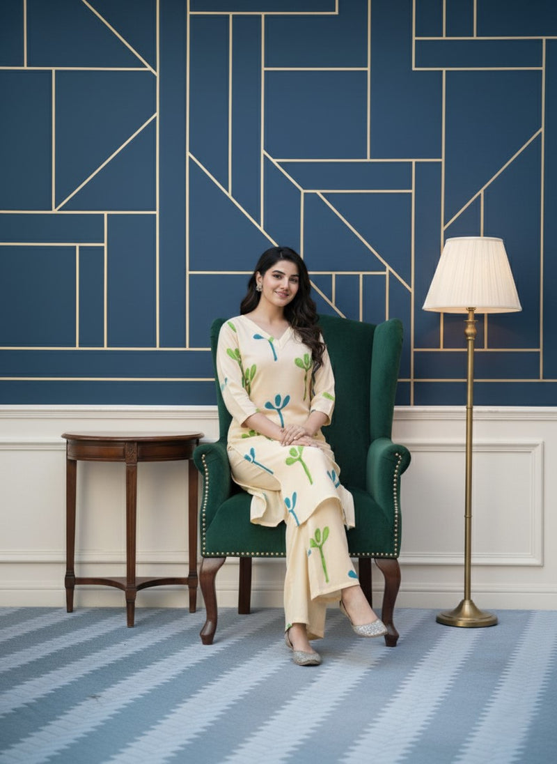 Classic Printed Coord Set for Daily and Casual Wear