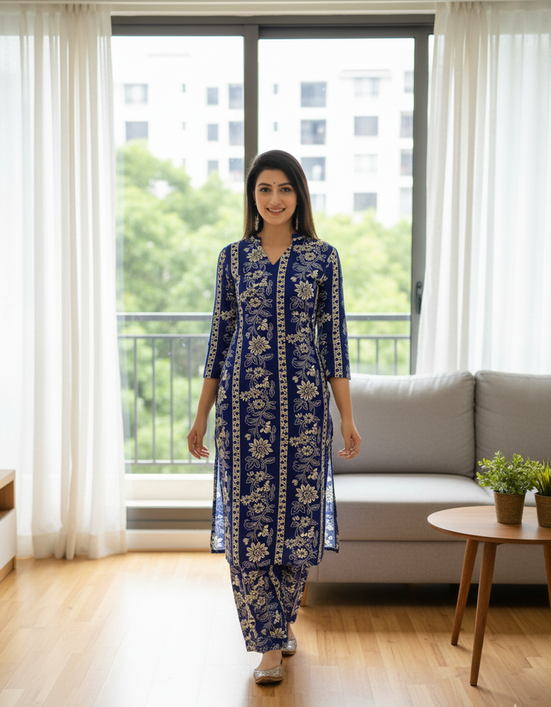 Classic Printed Coord Set for Daily and Casual Wear