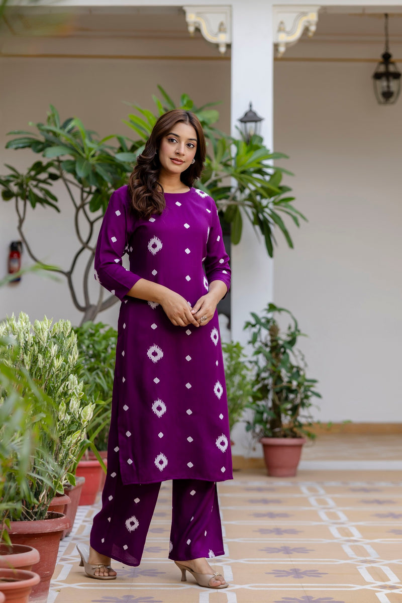 Classic Printed Coord Set for Daily and Casual Wear