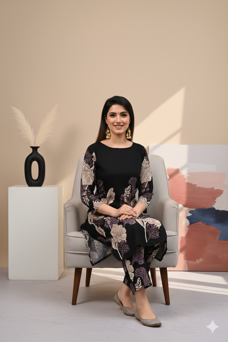 Classic Printed Coord Set for Daily and Casual Wear