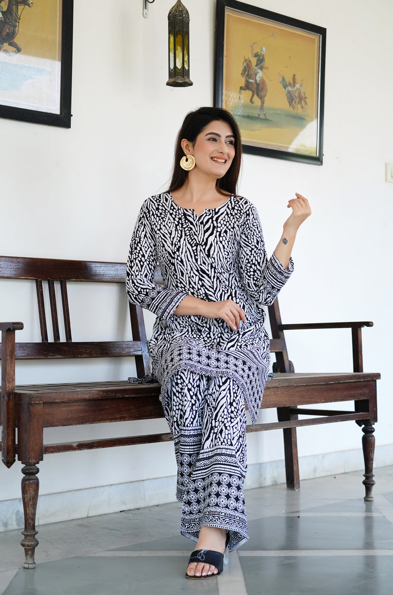 Classic Printed Coord Set for Daily and Casual Wear
