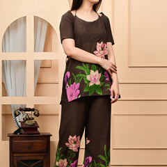 Trendy Printed Coord Set with Short Kurti and Palazzo