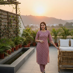 Classic Printed Coord Set for Daily and Casual Wear