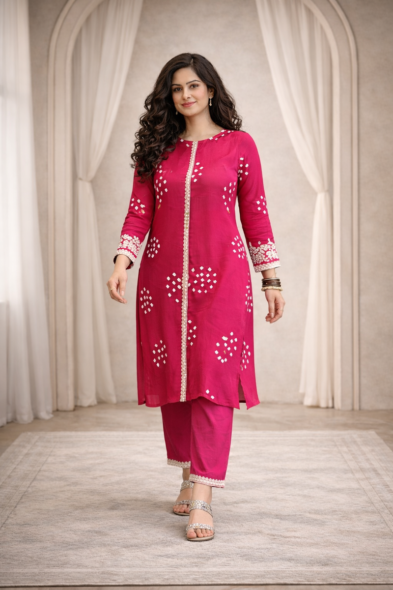 Classic Embroidered Coord Set for Daily and Casual Wear