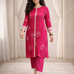 Classic Embroidered Coord Set for Daily and Casual Wear