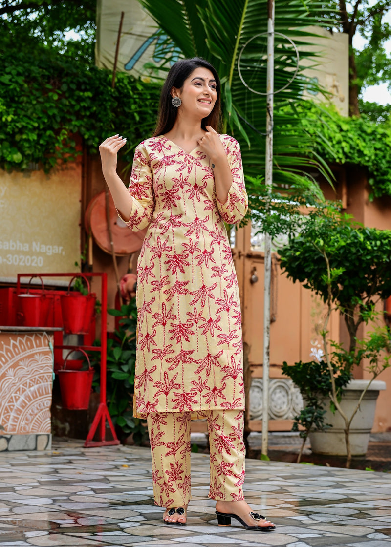 Classic Printed Coord Set for Daily and Casual Wear