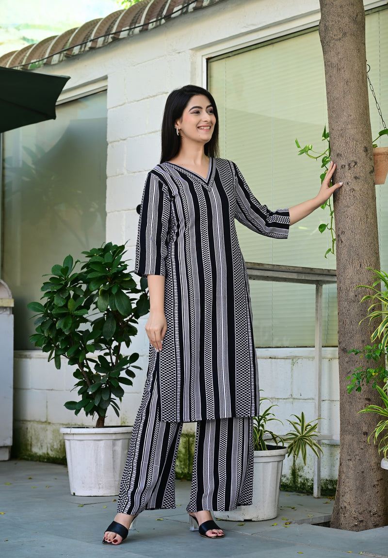 Classic Printed Coord Set for Daily and Casual Wear