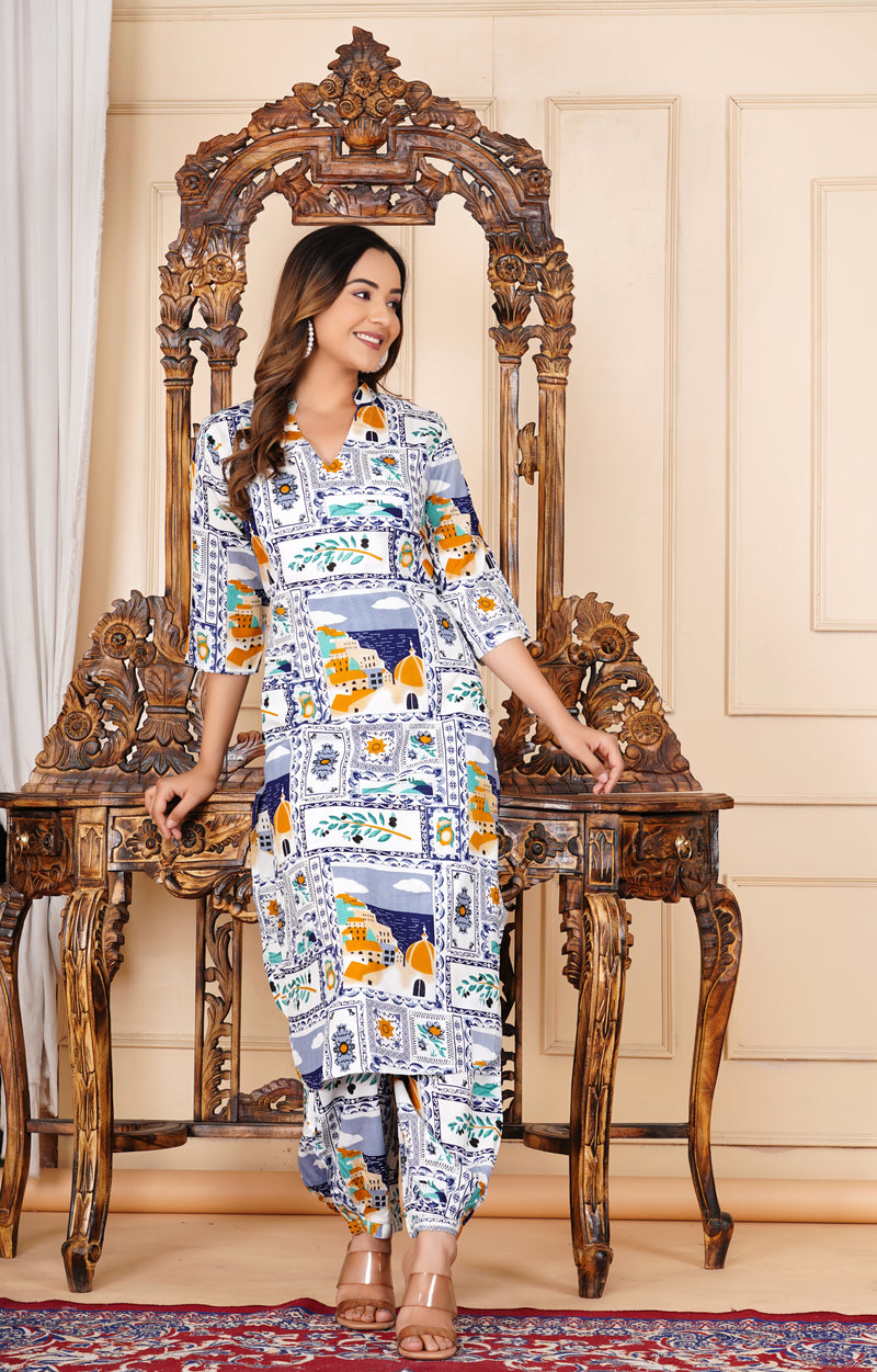 Classic Printed Coord Set for Daily and Casual Wear